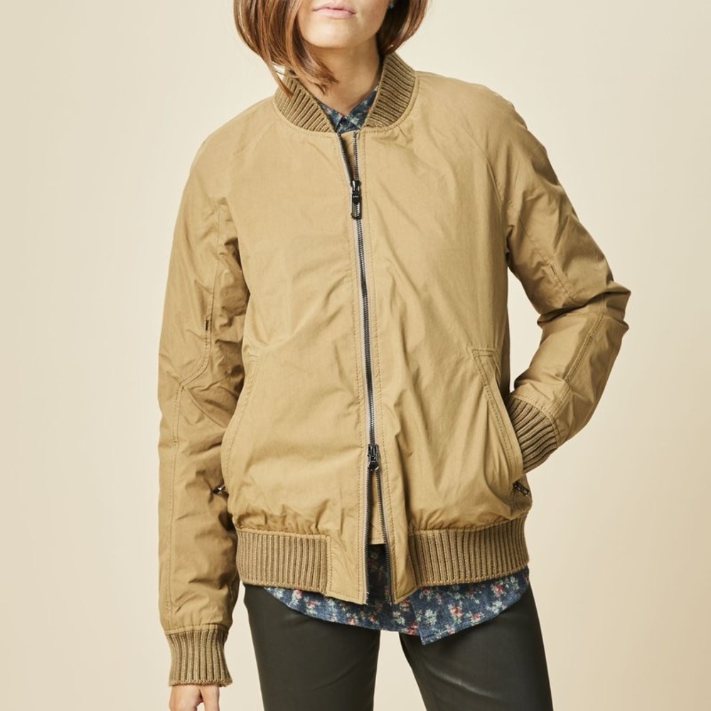 New G-Lab Estelle Bomber Jacket Women’s Size S, Color Almond